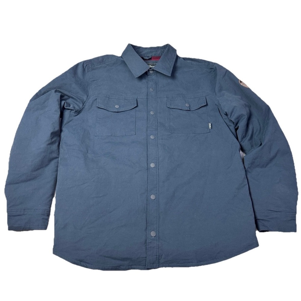Eddie Bauer Outdoor Fleece Lined Snap Shacket‎ Men's XL Blue/gray